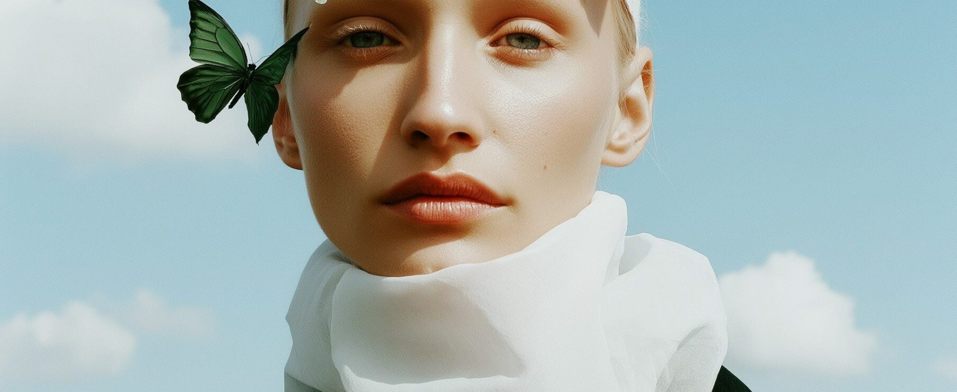 Serene Human with Butterflies